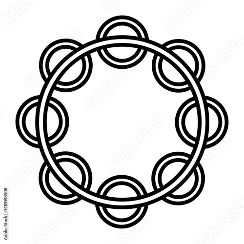 Tambourine outline icon