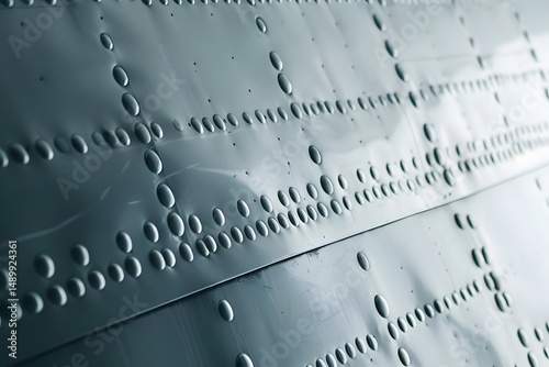Abstract Dots Pattern on Metal Surface: A Detailed Exploration of Textured Design with Geometric Shapes and Unique Visual Appeal, Showcasing Industrial Aesthetics and Modern Design Trends.