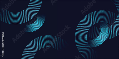 Abstract blue modern background with. Dynamic geometric shapes. Vector illustration.
