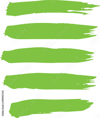 set green brush stroke collection