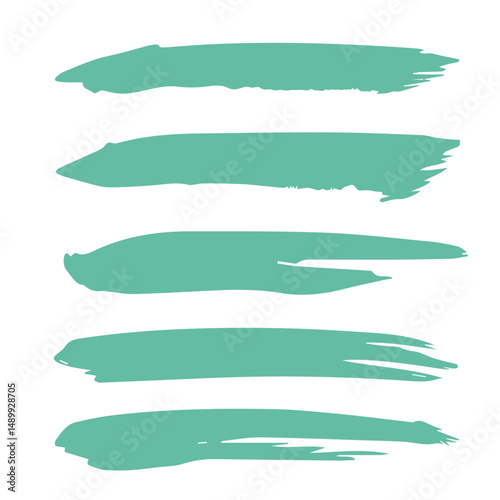 set green brush stroke collection