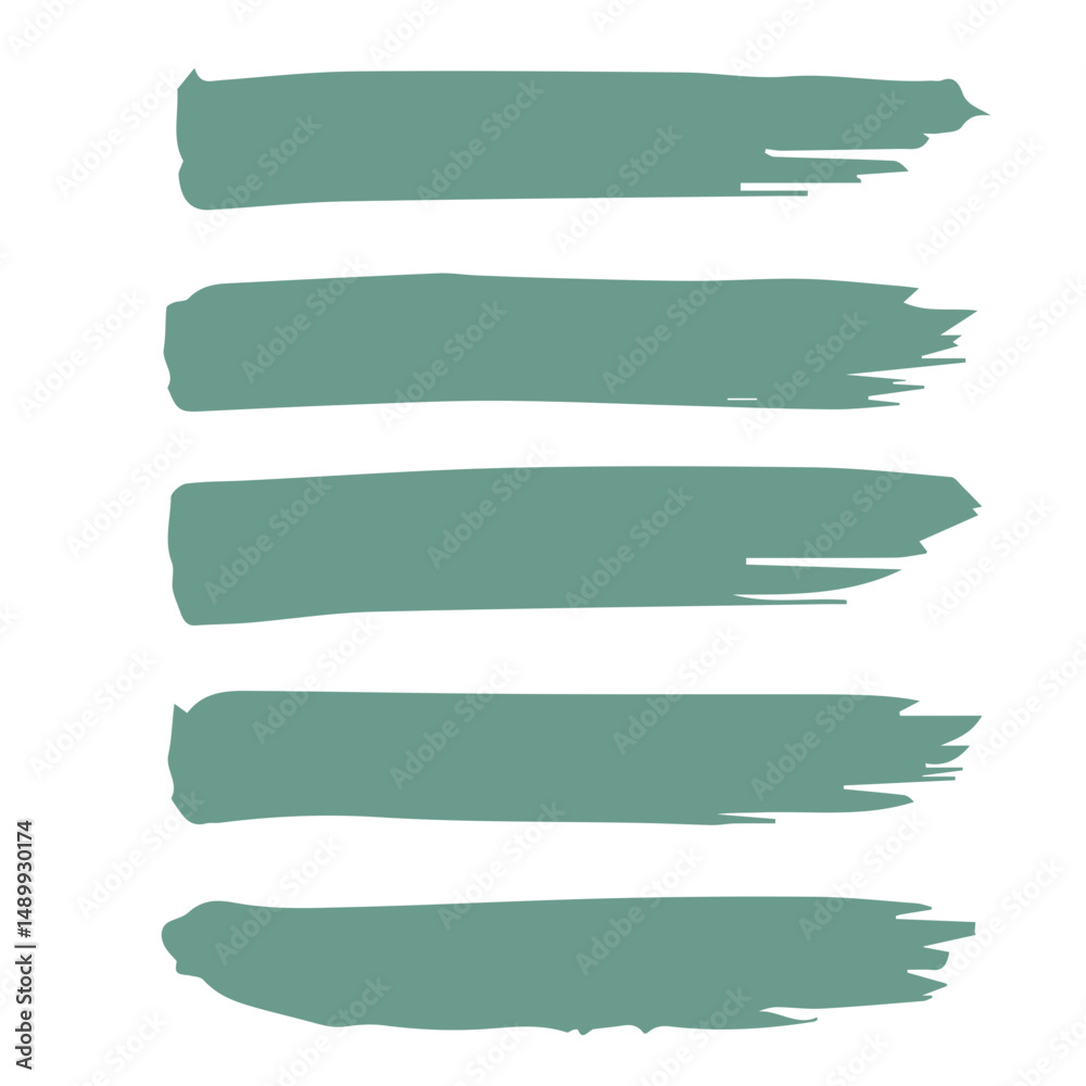 Obraz premium set green brush stroke collection