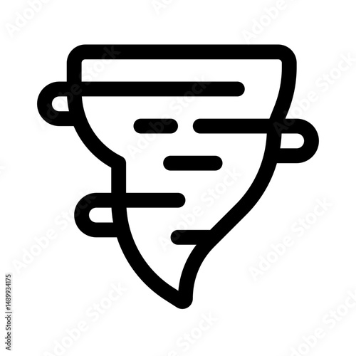 Hurricane Line Icon. Single icon, line vector icon