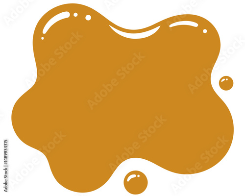 Dripping liquid vector illustration with a smooth, stylized flow effect, resembling honey or paint splatter, perfect for food, art, or creative background themes.