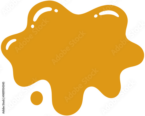 Dripping liquid vector illustration with a smooth, stylized flow effect, resembling honey or paint splatter, perfect for food, art, or creative background themes.