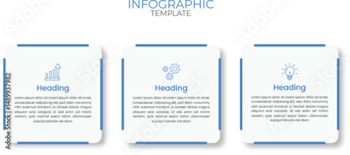 Vector Infographic label design template with icons and 3 options or steps. Can be used for process diagram, presentations, workflow layout, banner, flow chart, info