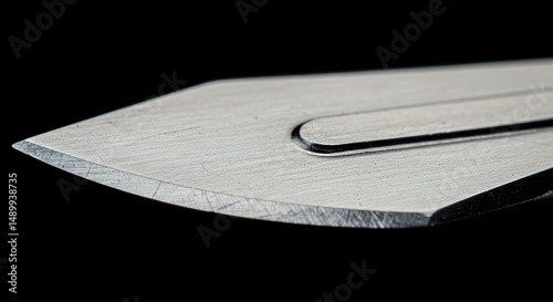 Close-up of a Surgical Scalpel Blade: Precision Engineering and Medical Instrument
