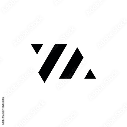 Geometric YA Abstraction: A minimalist YA design featuring a sleek, symmetrical arrangement of black and white geometric shapes, creating a dynamic and modern visual