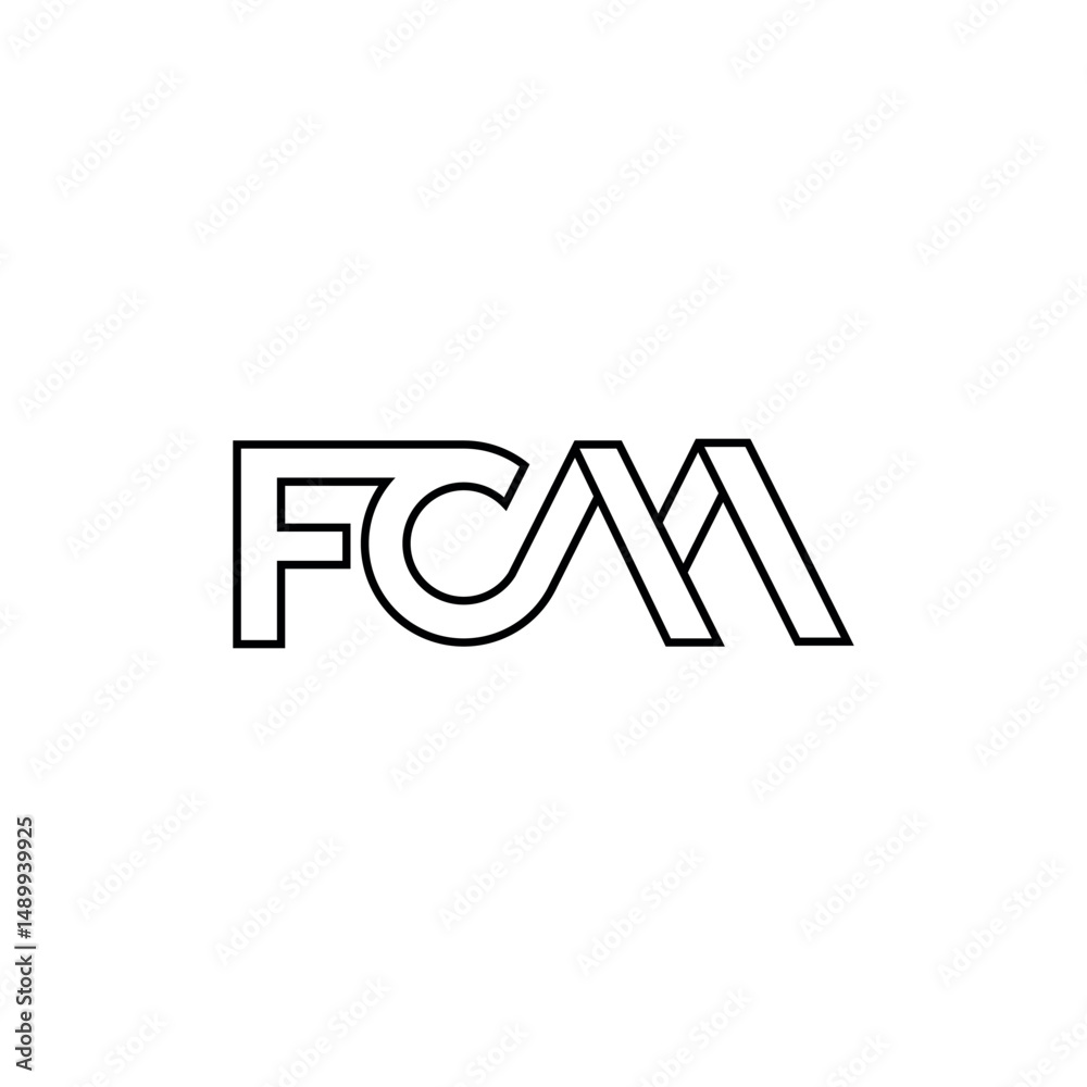 Obraz premium minimal FCM logo design