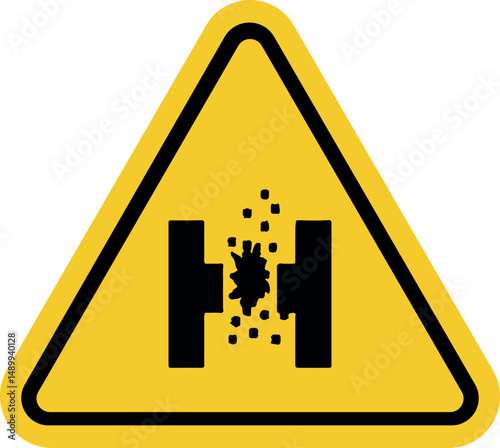 molten metal hazard sign