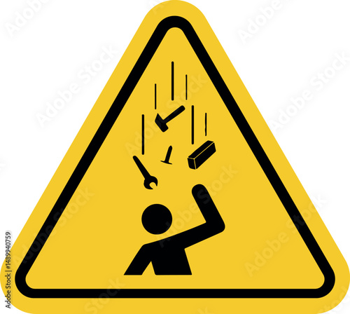 Falling objects danger sign
