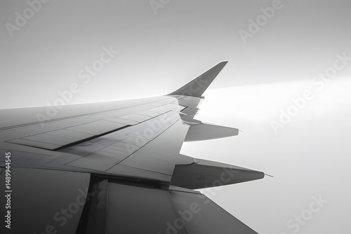 Exploring the Airplane Wing's Design: A Detailed Look at Aerodynamics and Engineering Marvels in Flight, Soaring Through the Clouds with Grace and Precision.