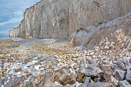 Les falaises de Criel-sur-Mer en Seine-Maritime vues de la plage	
