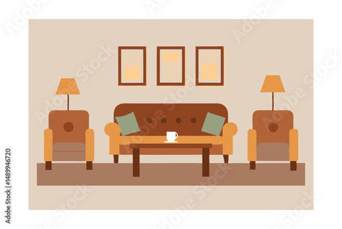 living room interior with fireplace