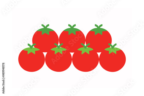 red tomato isolated on white background