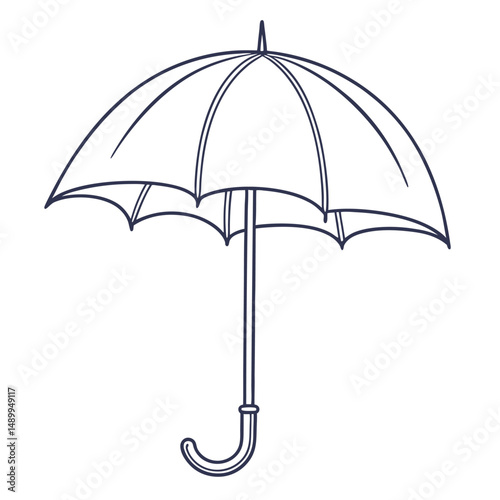 Umbrella linear icon on white background. Adobe Illustrator Artwork