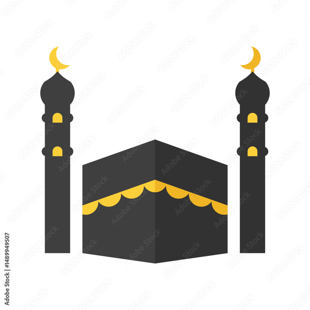 Fototapeta premium Islamic Kaaba Illustration