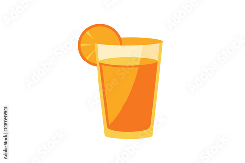 orange juice in glass