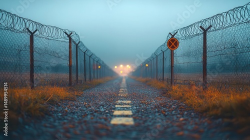 Travel restrictions borders, Realistic photo style, Copy space, commercial use