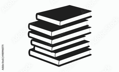 Books stack, Education icon, Study materials
