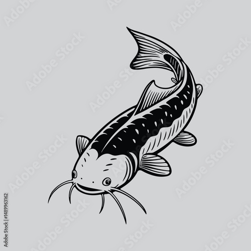 Graphic Catfish Artwork Design
