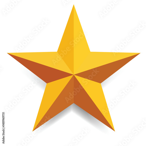 Star Symbol 3D  vector Illustration.