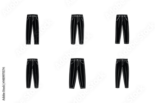 tailored trousers sketch silhouette vector illustration