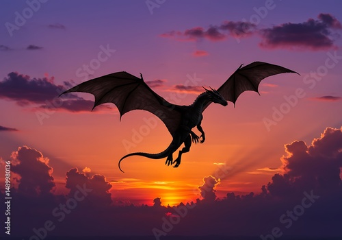 Sunset Dragon's Flight