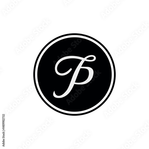 Signature tp logo design vector