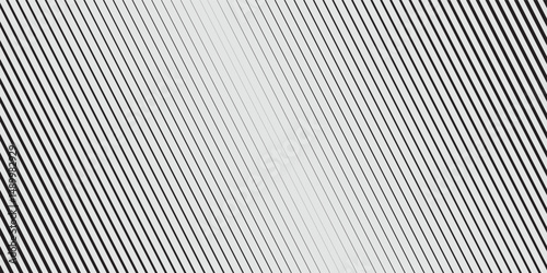 Thin line halftone gradient texture. Fading vertical stripe gradation background. Repeating wide pattern backdrop. Black parallel lines wallpaper for overlay, print, cover, banner, poster. Vector