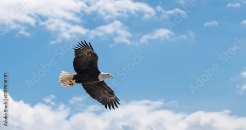 An aerial view of an eagle.