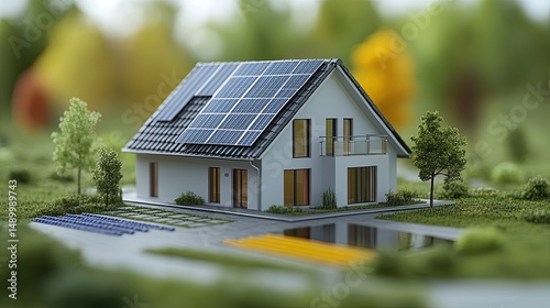energy efficiency of housing. Concept of energy class with house and consumption panel. Eco-diagram