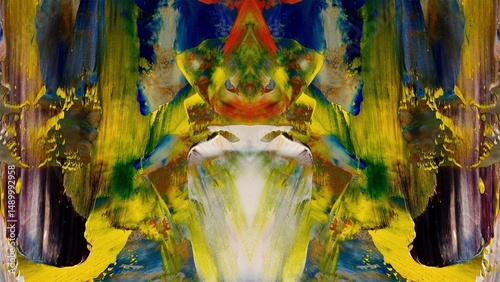 Abstract art background . Hand painting artwork on canvas .