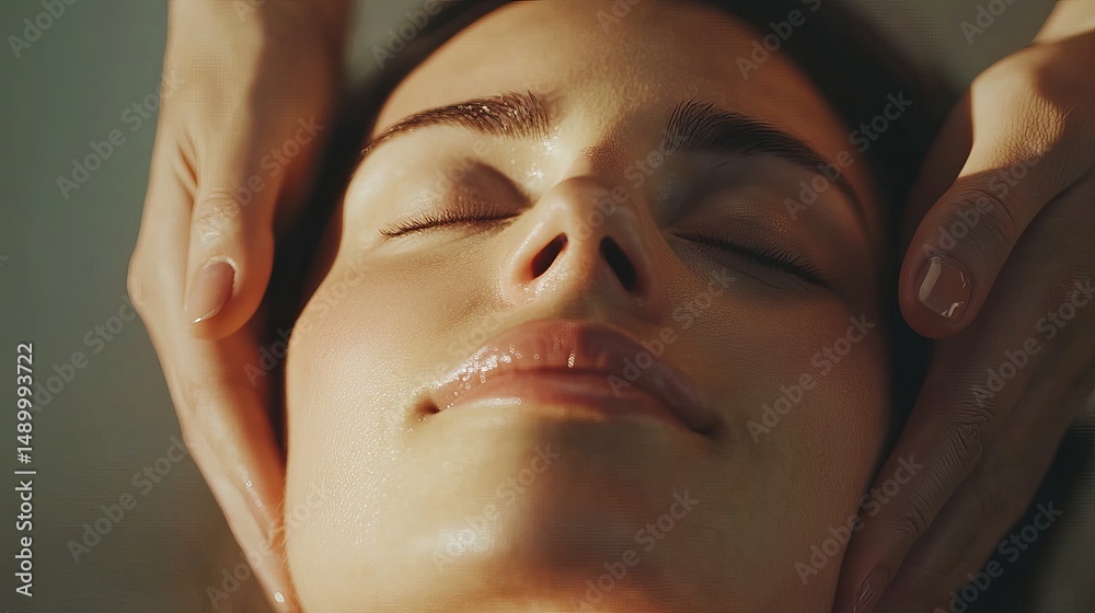Fototapeta premium Facial Massage: Relax, Rejuvenate, Renew Your Skin