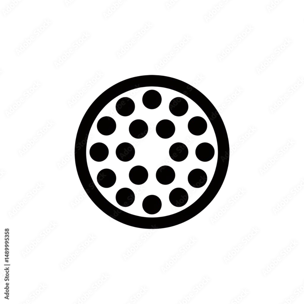 Abstract dark pattern with circles and dots Abstract dark pattern with circles and dots