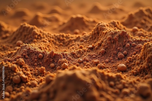 Soft clayey soil texture close-up, ground surface background, clayey, texture, background