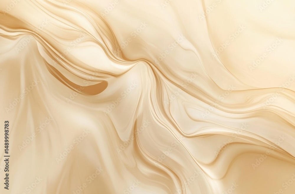 Fototapeta premium Smooth beige marble closeup, Muji-inspired tone,
