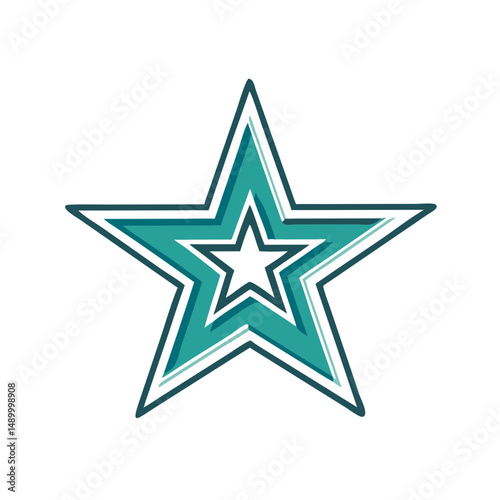 Geometric star design in teal colors representing creativity  