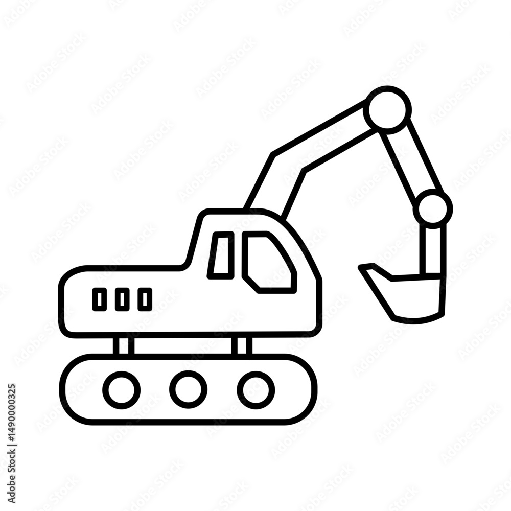 Naklejka premium Excavator Icon