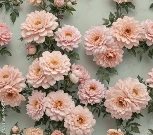 Muted pastel artificial blooms, vintage wall texture ,  flower wall,  event,  muted