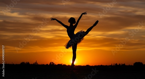 Wallpaper Mural Sunset Silhouette Serenade Torontodigital.ca