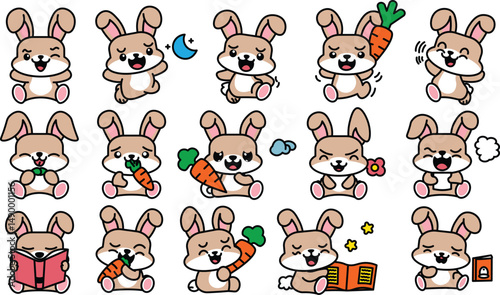 character cartoon rabbit vector shape