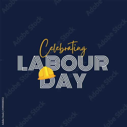 Minimal Blue Yellow International Labour Day Facebook Post