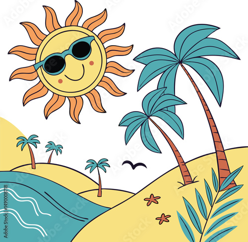Tropical Island Summer Vacation Under the Sun