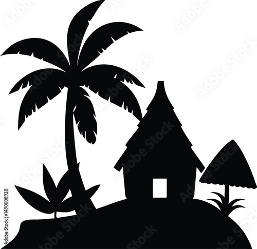 Tropical Island Hut Paradise Getaway Holiday Vacation