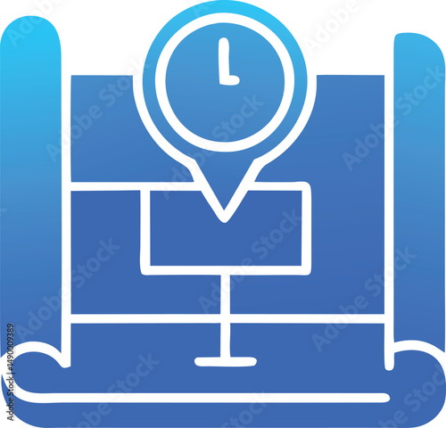 Time Location Map Pinpoint Navigation App Icon