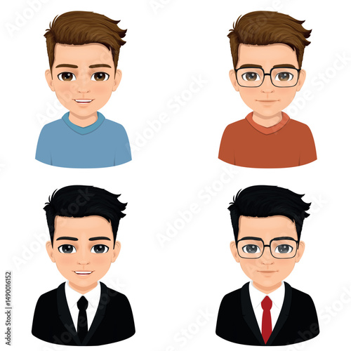 charismatic young boy face or portrait