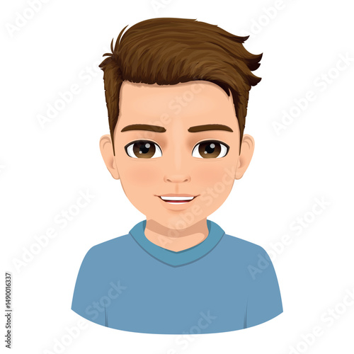 charismatic young boy face or portrait