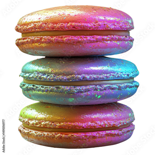 stack of macaroons on transparent png background