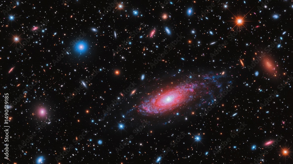 Obraz premium astrophysical phenomenon with black hole and space-time. High-energy photons curving near black hole due to gravitational lensing